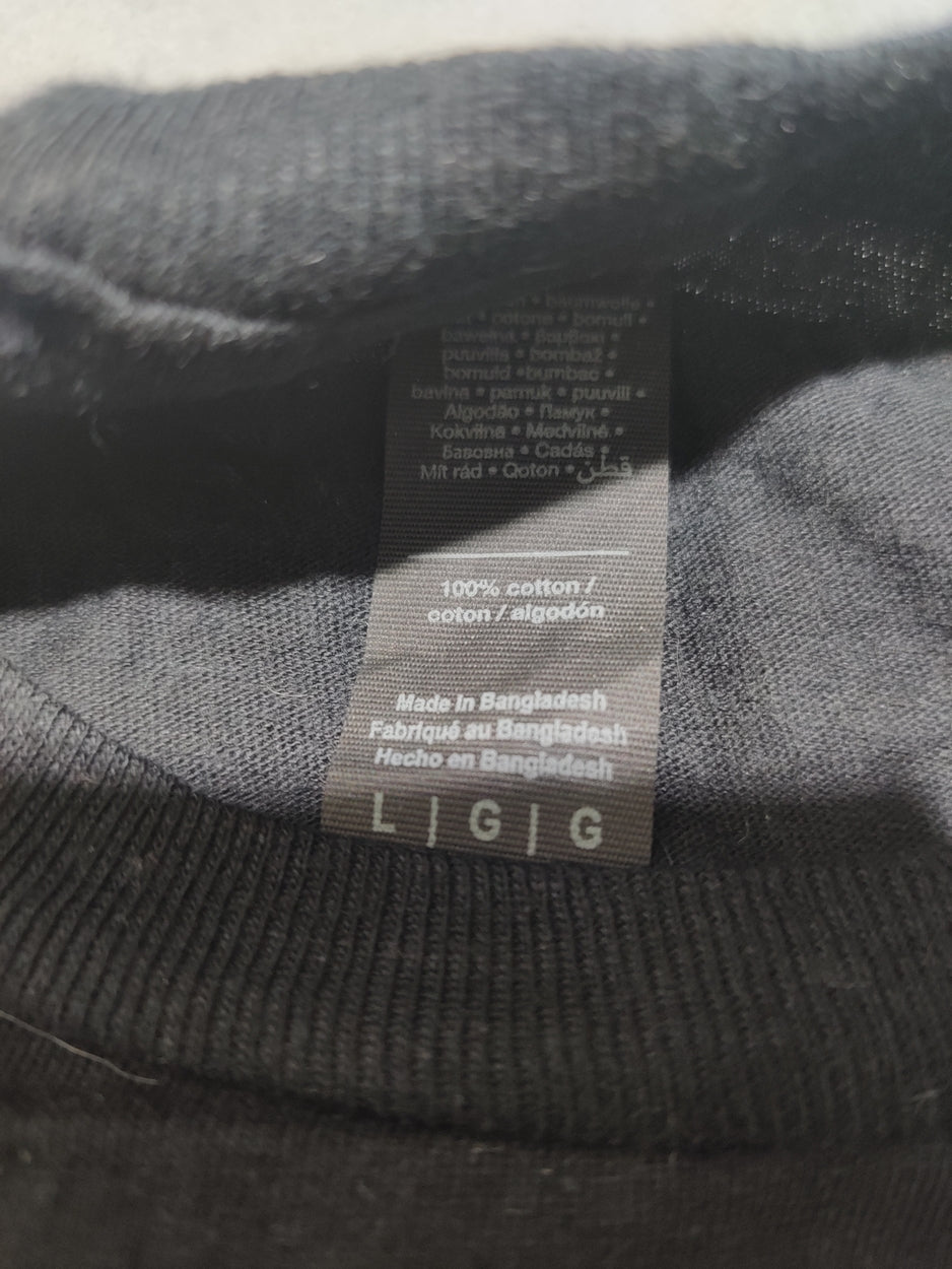 Gildan Men Cotton Black T Shirt L