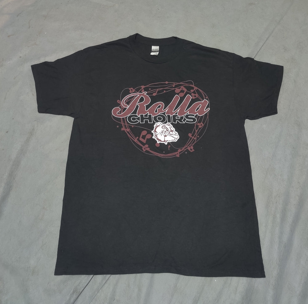 Gildan Men Cotton Black T Shirt L