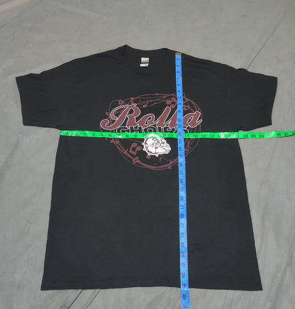 Gildan Men Cotton Black T Shirt L
