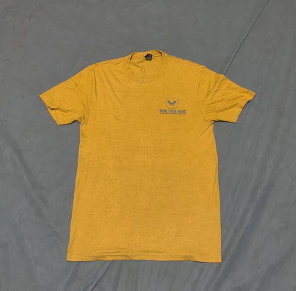 Dist Rict Men Cotton Yellow T Shirt XS