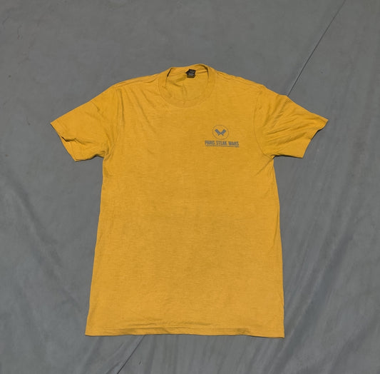 Dist Rict Men Cotton Yellow T Shirt XS