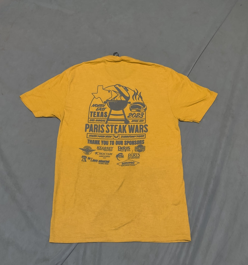 Dist Rict Men Cotton Yellow T Shirt XS