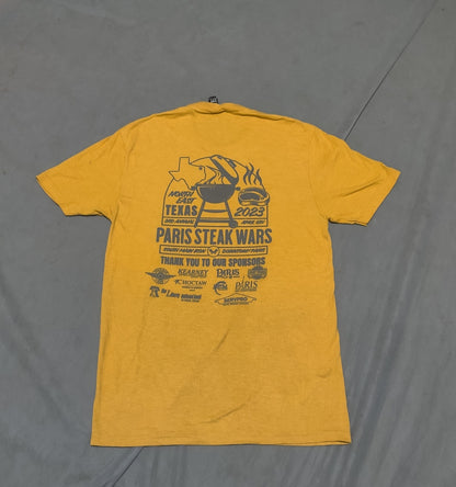Dist Rict Men Cotton Yellow T Shirt XS