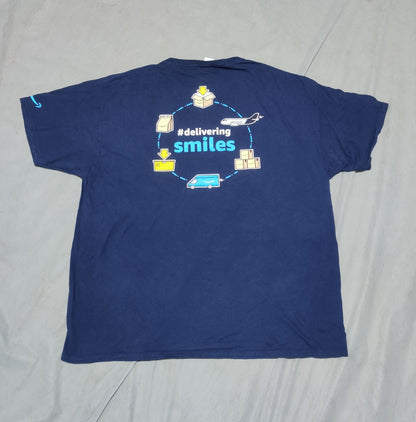 Fruit Of The Loom Men Cotton Blue T Shirt XL