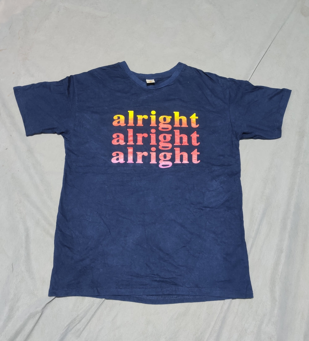 Tee Hag Men Cotton Blue T Shirt L