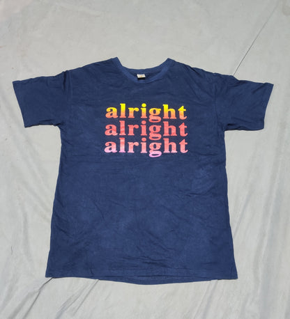 Tee Hag Men Cotton Blue T Shirt L