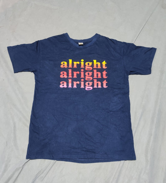 Tee Hag Men Cotton Blue T Shirt L