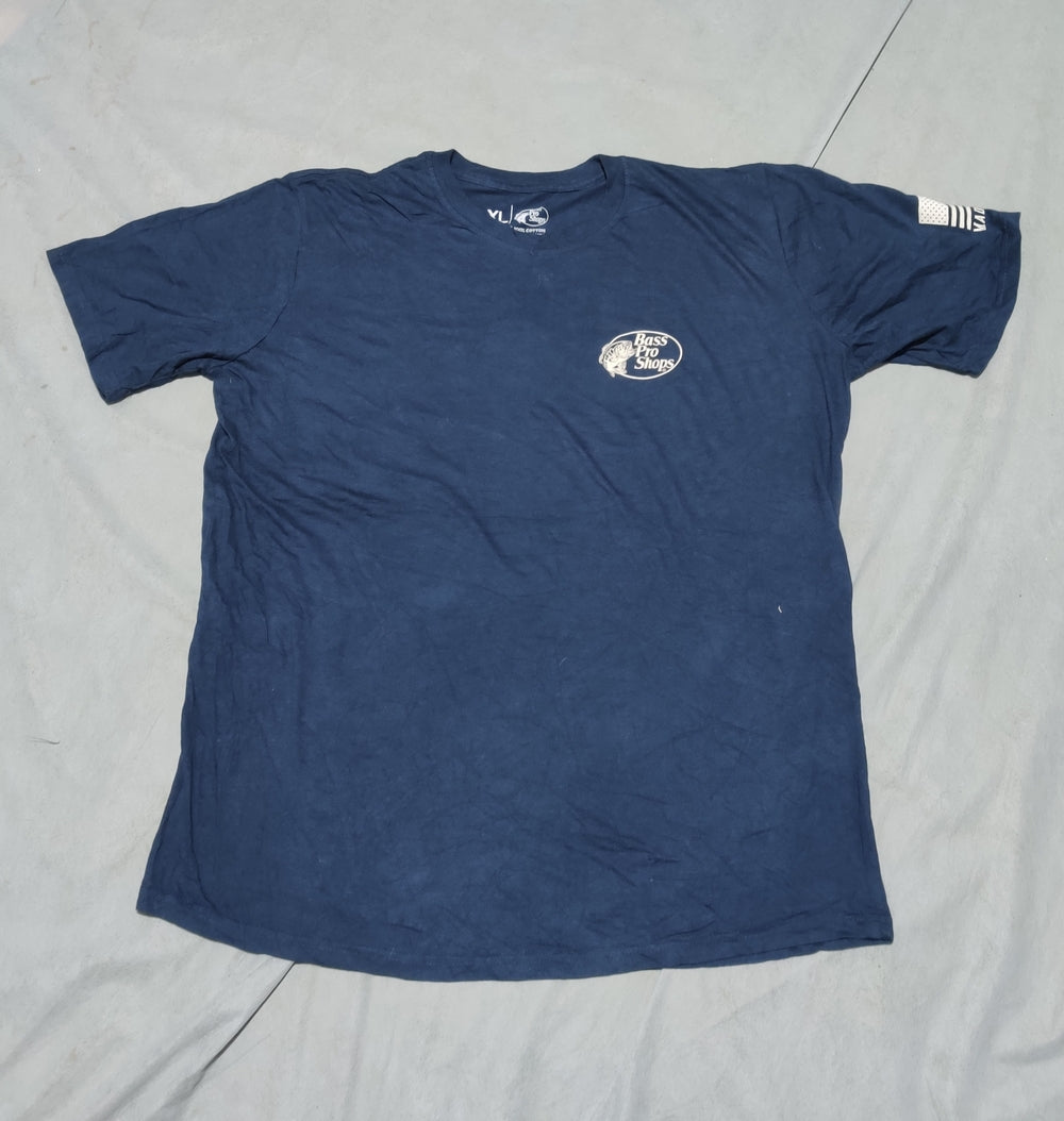 Bass Pro Shops Men Cotton Blue T Shirt XL