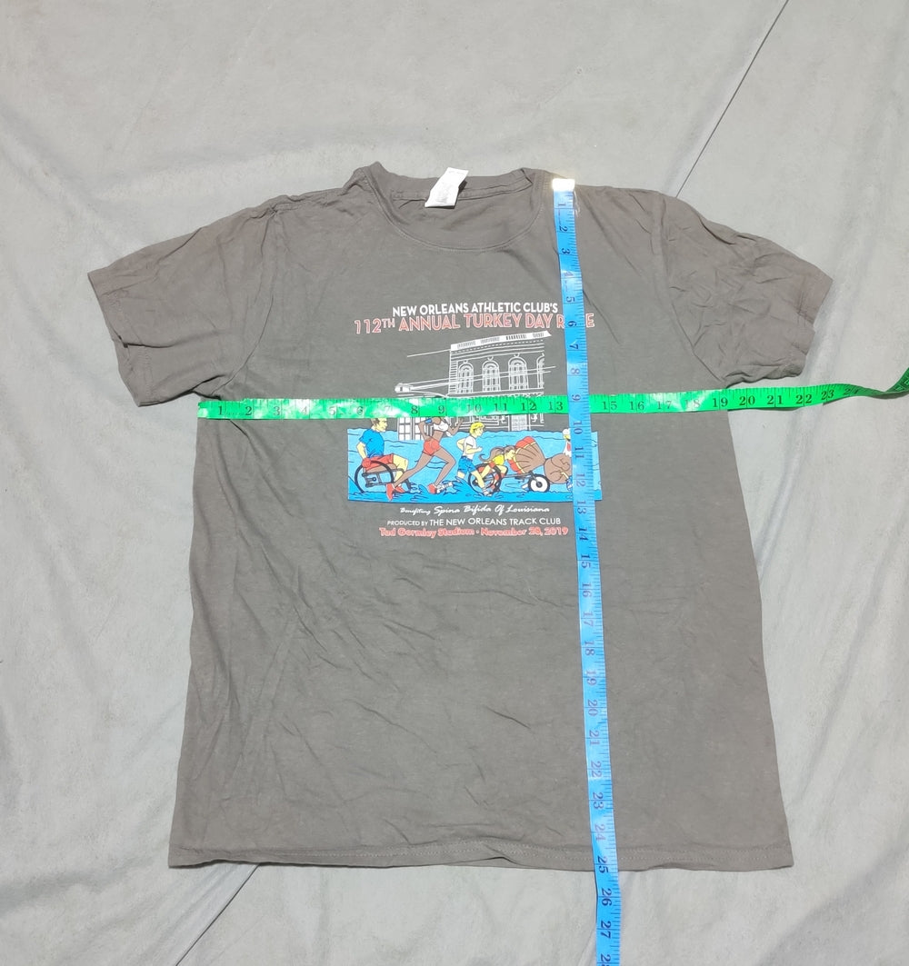 Gildan Men Cotton Gray T Shirt M