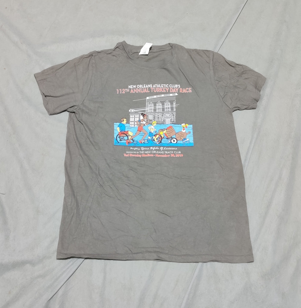 Gildan Men Cotton Gray T Shirt M