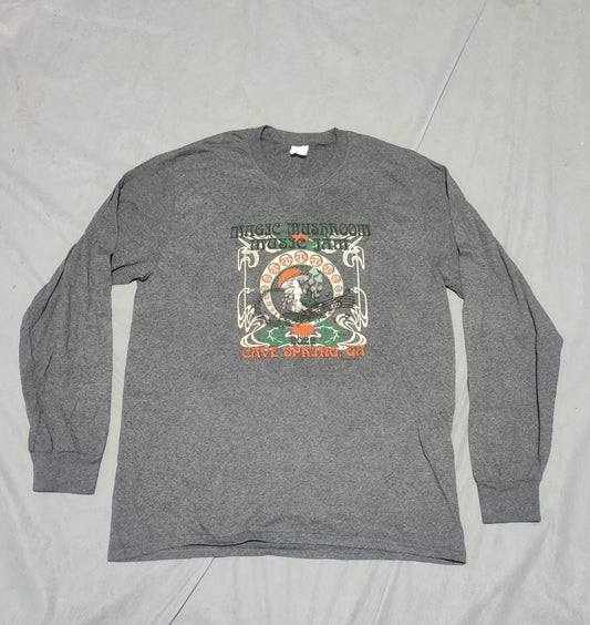 Port & Company Men Cotton Gray T Shirt L