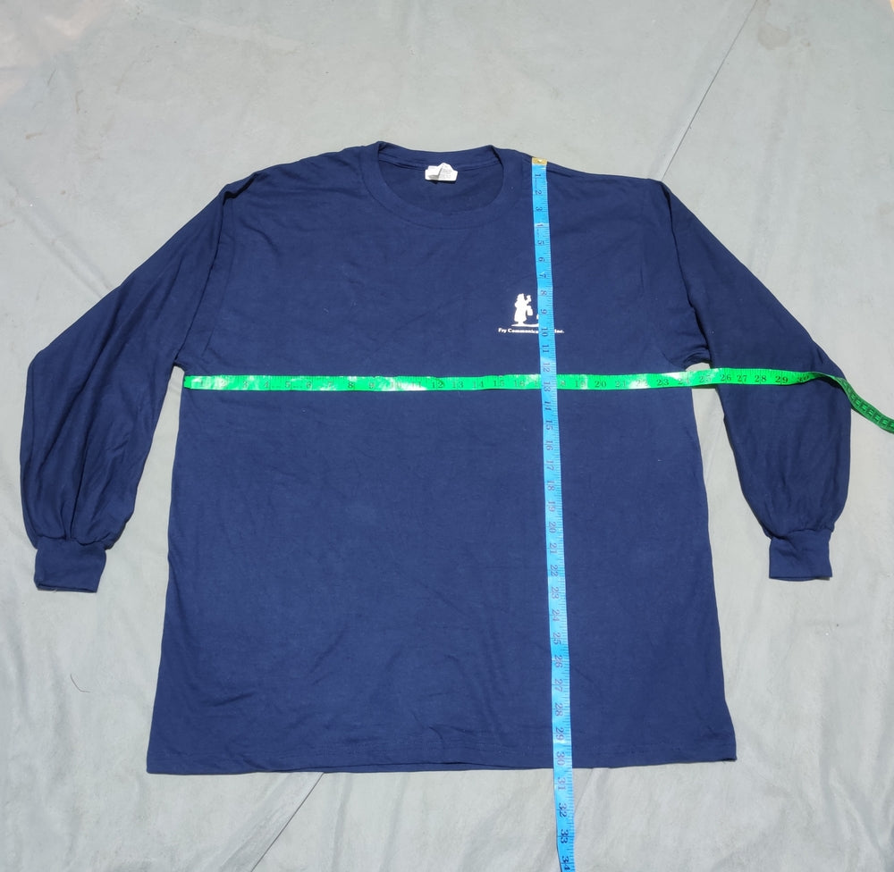 Jerzees Men Cotton Blue T Shirt XL