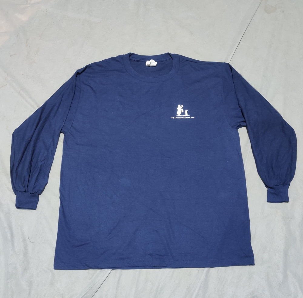 Jerzees Men Cotton Blue T Shirt XL