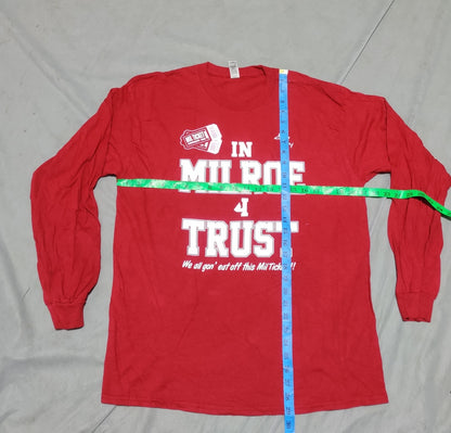 Gildan Men Cotton Red T Shirt L