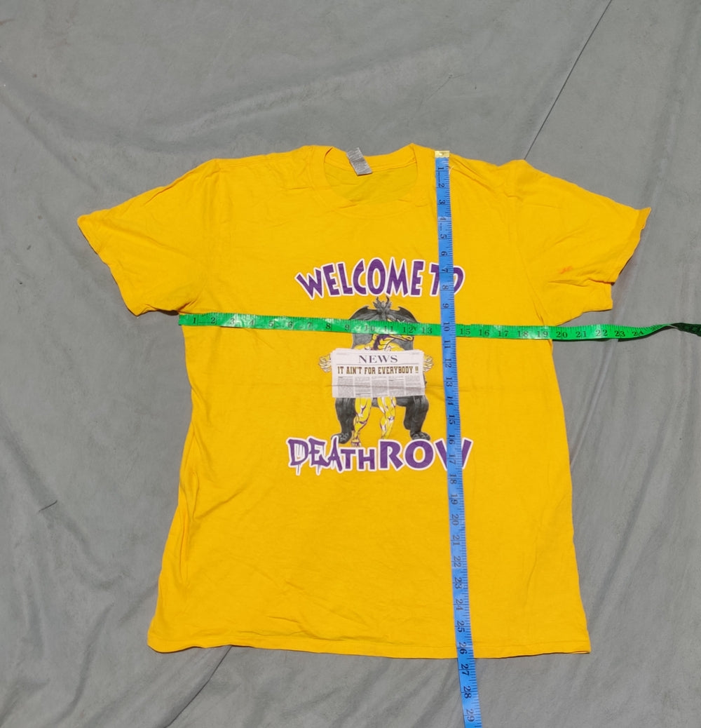 Gildan Men Cotton Yellow T Shirt M