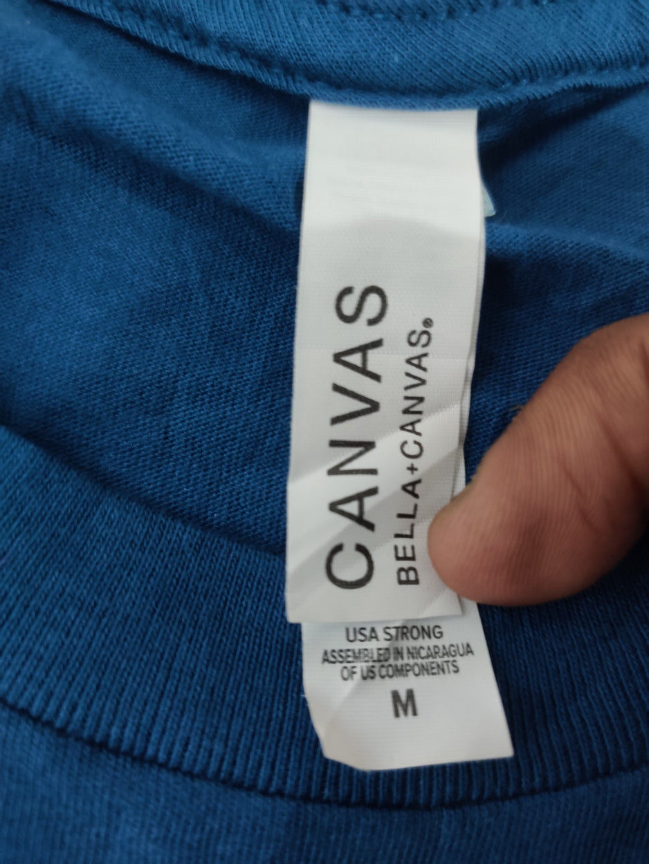 Canvas Men Cotton Blue T Shirt M