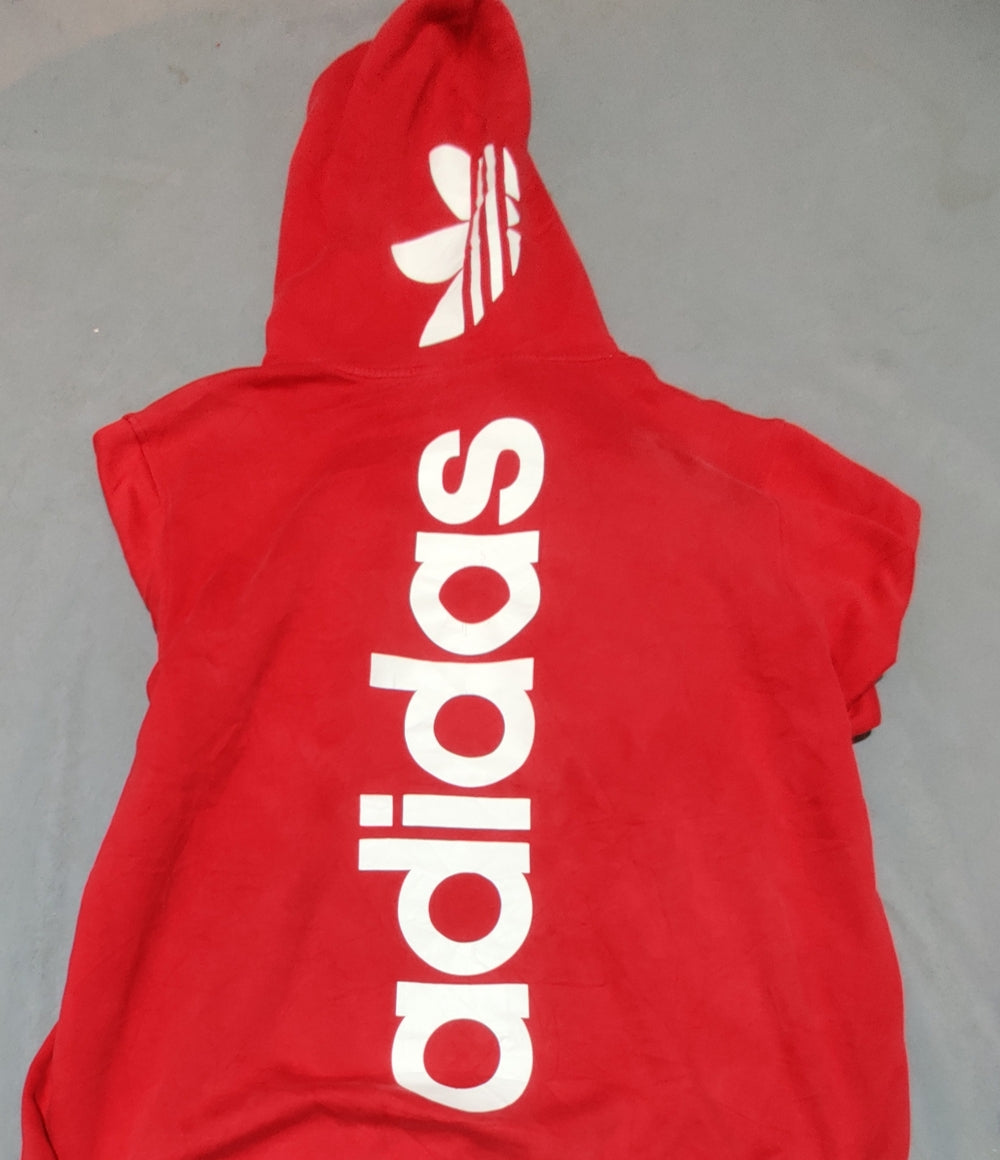Adidas Men Cotton Fleece Red Hoodie 2XL