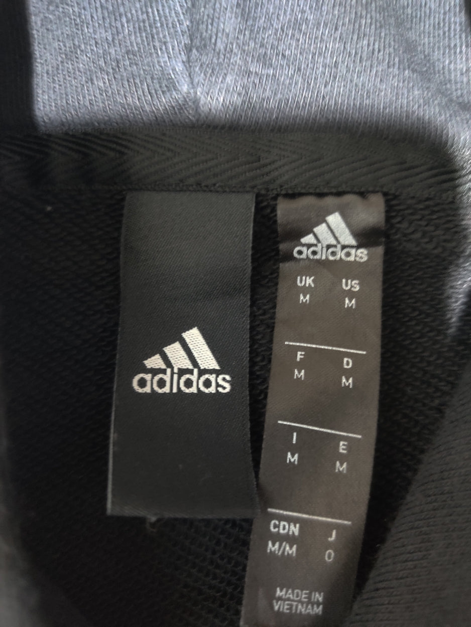 Adidas Men Cotton Fleece Black Hoodie M