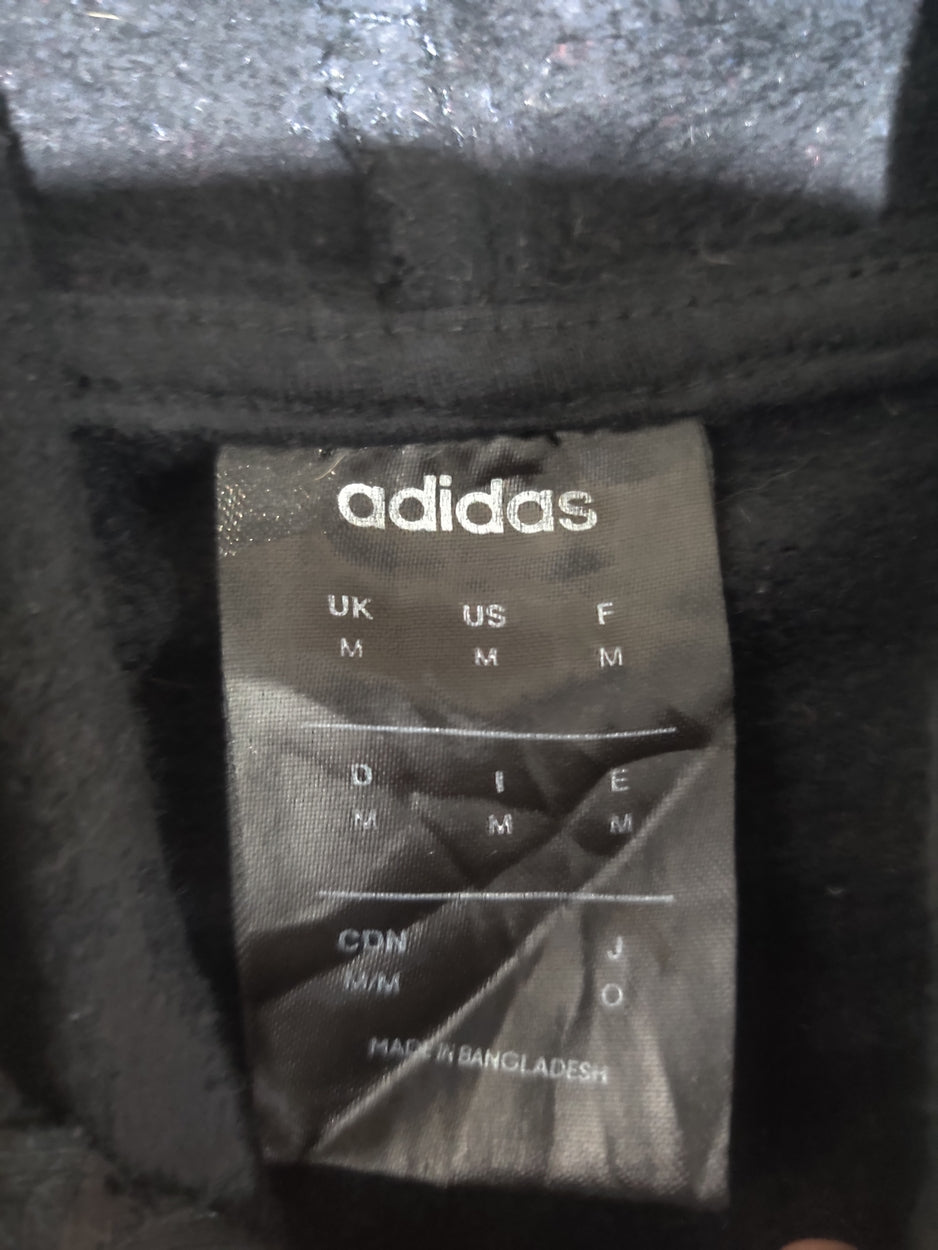 Adidas Men Cotton Fleece Black Hoodie M