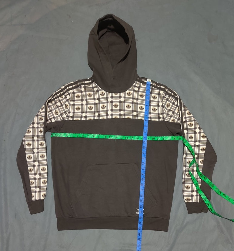 Adidas Men Cotton Fleece Brown Hoodie L