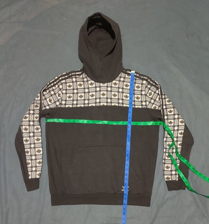 Adidas Men Cotton Fleece Brown Hoodie L