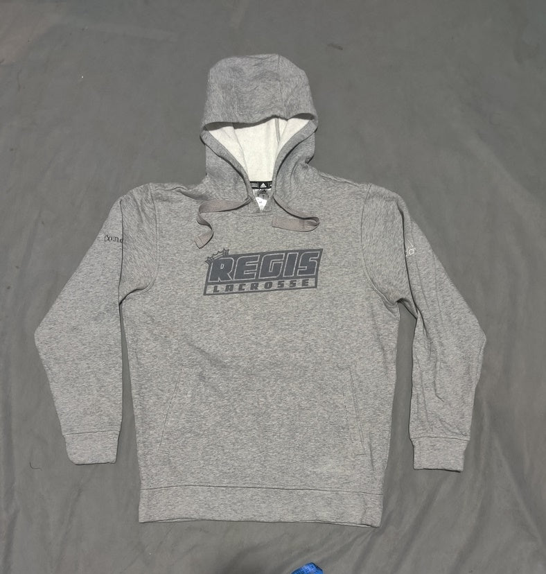 Adidas Men Cotton Fleece Gray Hoodie M