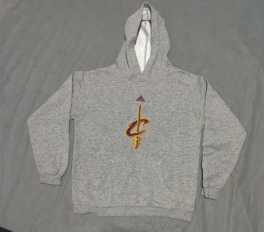 Adidas Men Cotton Fleece Gray Hoodie M