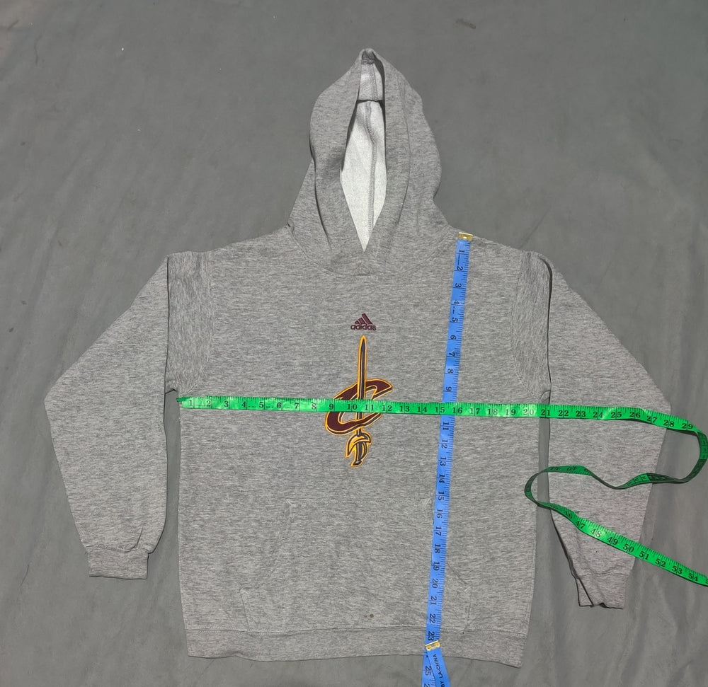 Adidas Men Cotton Fleece Gray Hoodie M