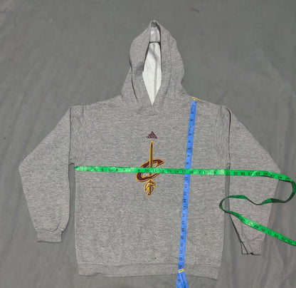 Adidas Men Cotton Fleece Gray Hoodie M