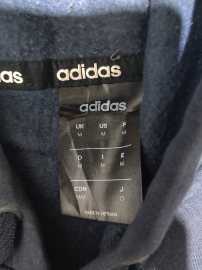 Adidas Men Cotton Fleece Blue Hoodie M