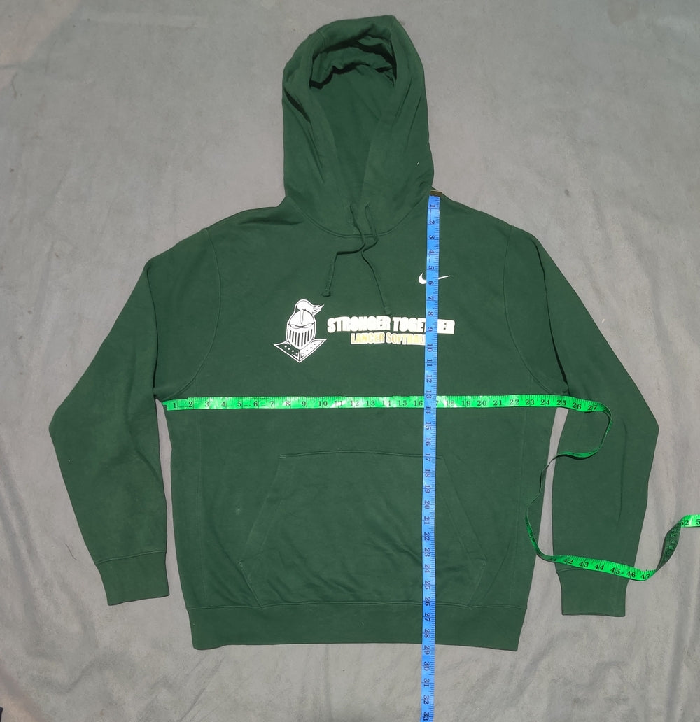 Nike Men Cotton Fleece Green Hoodie L
