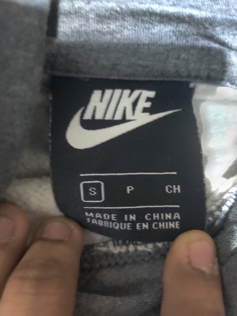 Nike Men Cotton Fleece Gray Hoodie S