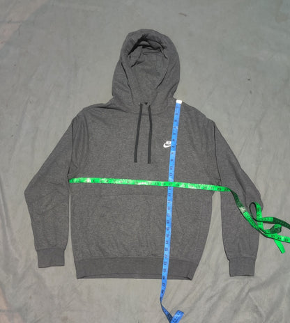 Nike Men Cotton Fleece Gray Hoodie S