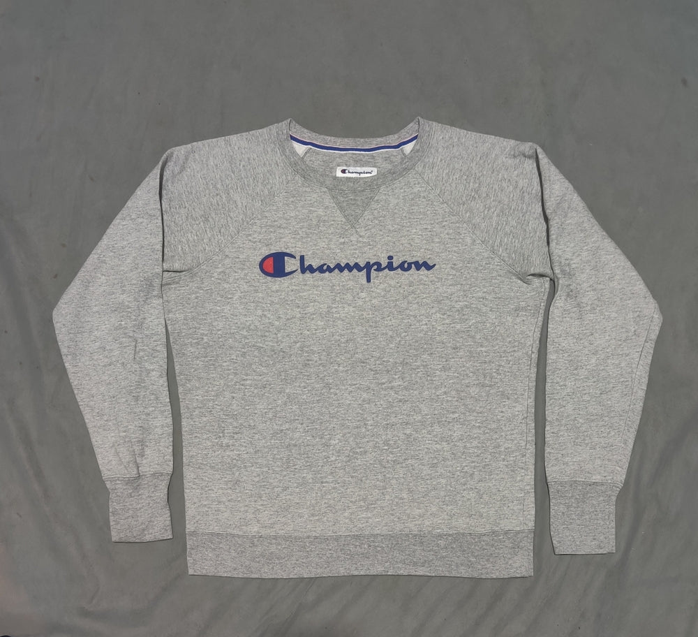 Champion Men Cotton Fleece Gray Sweatshirt M