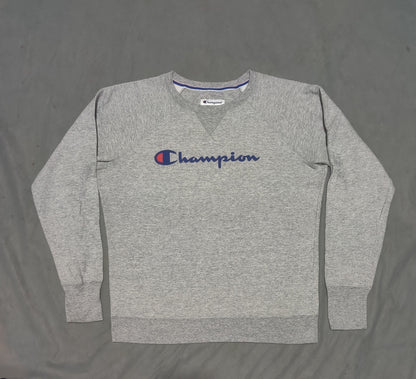 Champion Men Cotton Fleece Gray Sweatshirt M