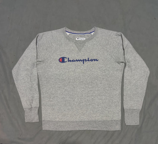 Champion Men Cotton Fleece Gray Sweatshirt M