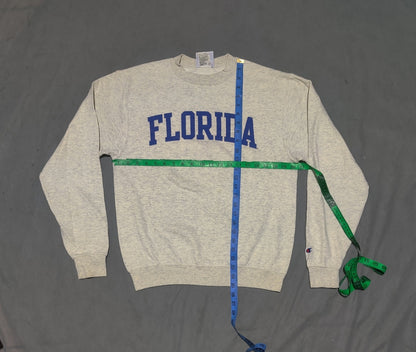 Champion Men Cotton Fleece Cream Sweatshirt XL