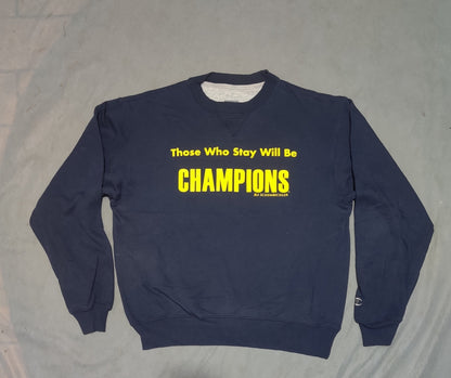 Champion Men Cotton Fleece Blue Sweatshirt M