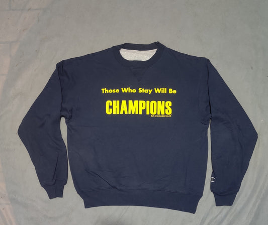 Champion Men Cotton Fleece Blue Sweatshirt M