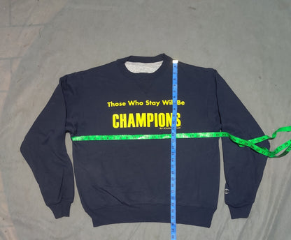 Champion Men Cotton Fleece Blue Sweatshirt M