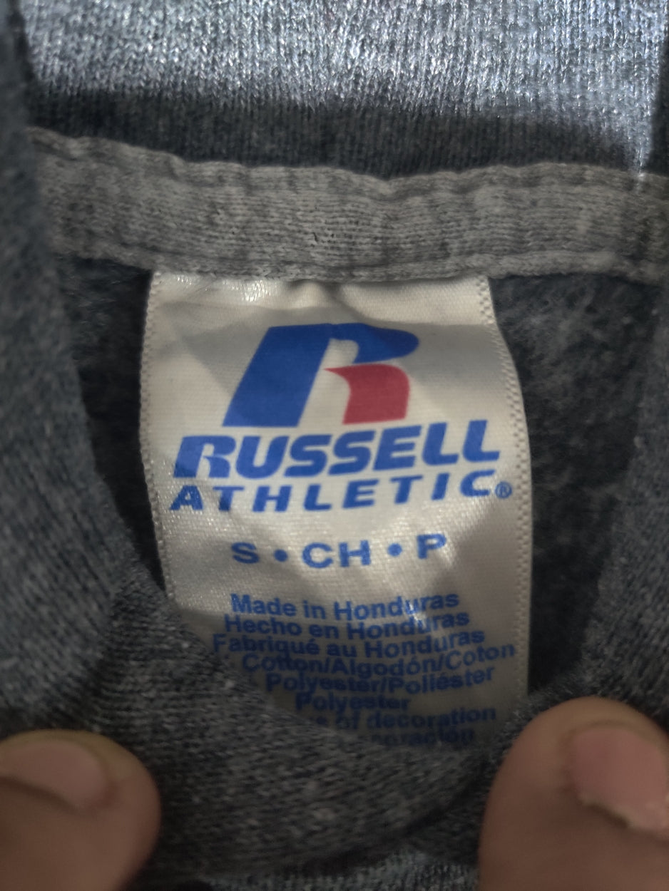 Russell Men Cotton Fleece Gray Hoodie S