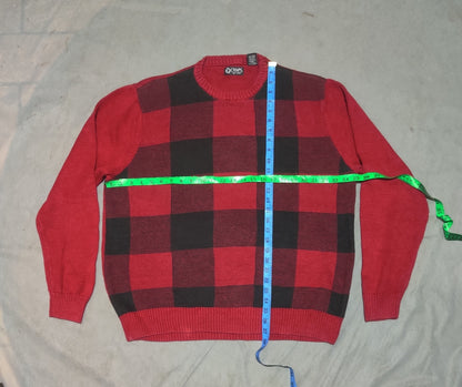 Chaps Men Cotton Ramie Red Sweater XL