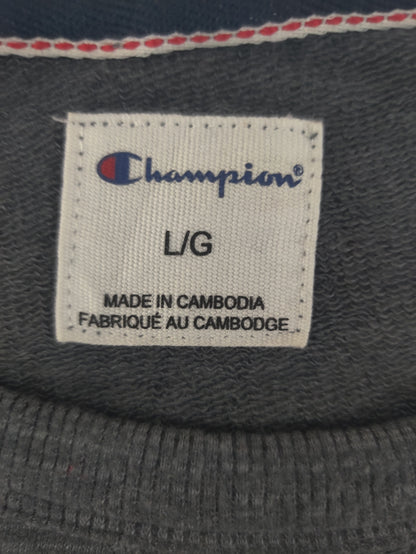Champion Men Cotton Gray Sweatshirt L
