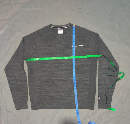 Champion Men Cotton Gray Sweatshirt L