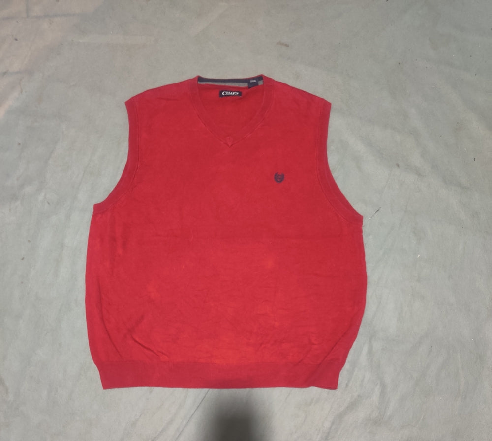 Chaps Men Cotton Fleece Red Sweater 2XL