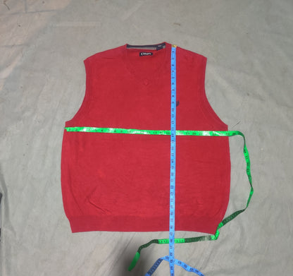 Chaps Men Cotton Fleece Red Sweater 2XL