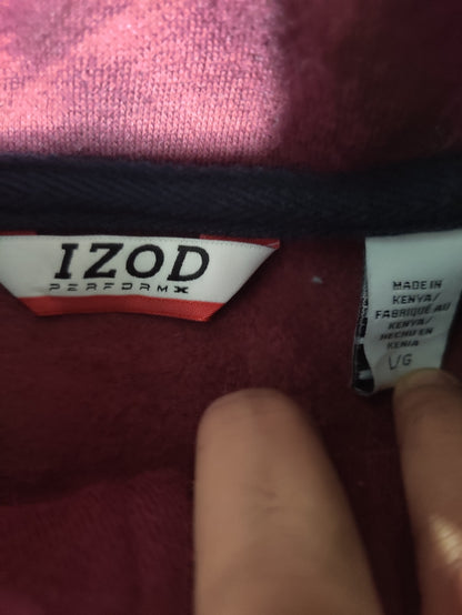 Izod Men Cotton Fleece Maroon Sweatshirt L