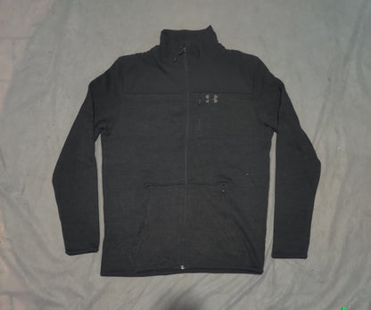 Under Armour Men Cotton Fleece Black Zipper L
