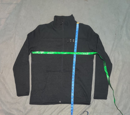 Under Armour Men Cotton Fleece Black Zipper L