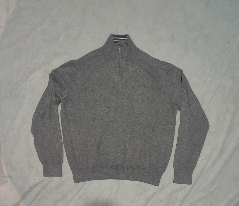 Nautica Men Cotton Gray Sweatshirt M